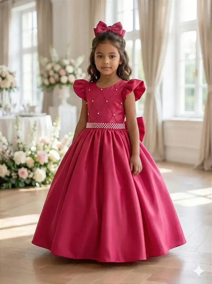Vestido ariane longo pink