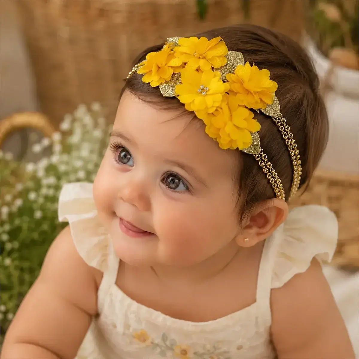 Faixa jardim amarelo dourado
