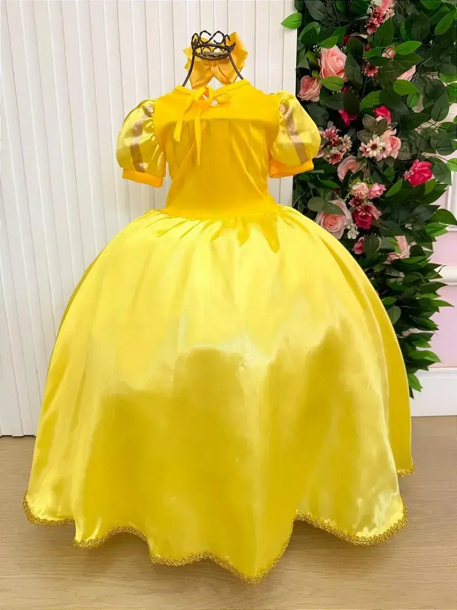 Fantasia princesa amarela longa, foto 5