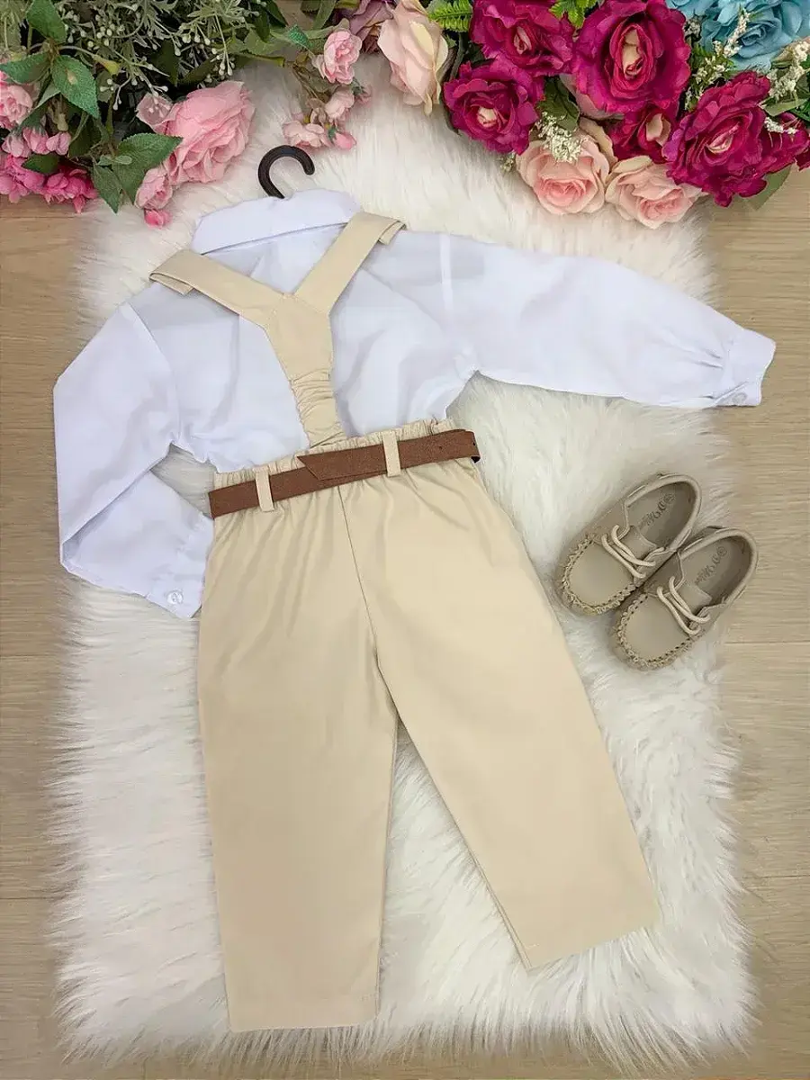 Conjunto leo suspensorio palha bege, foto 4