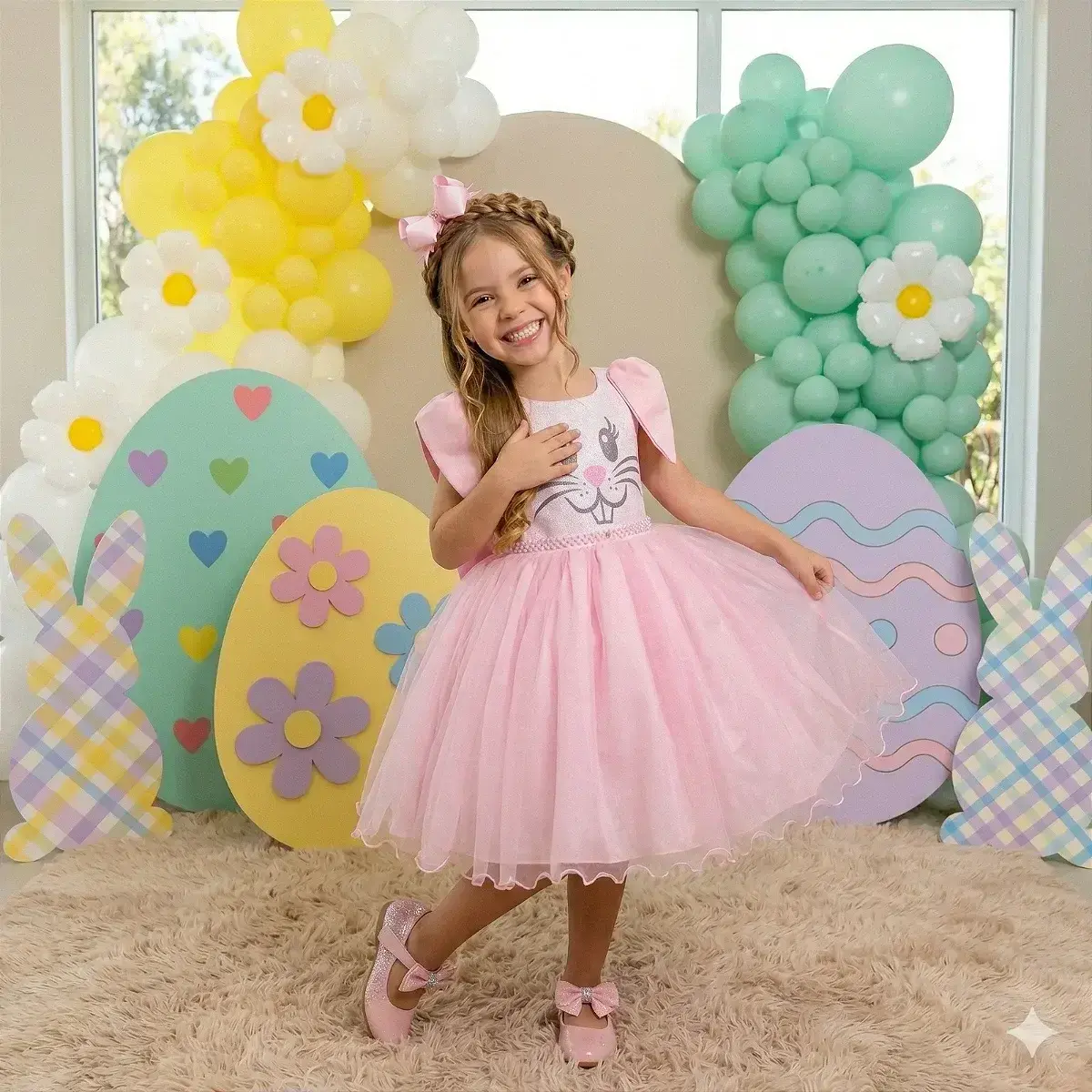 Vestido festa coelho coelhinho pascoa