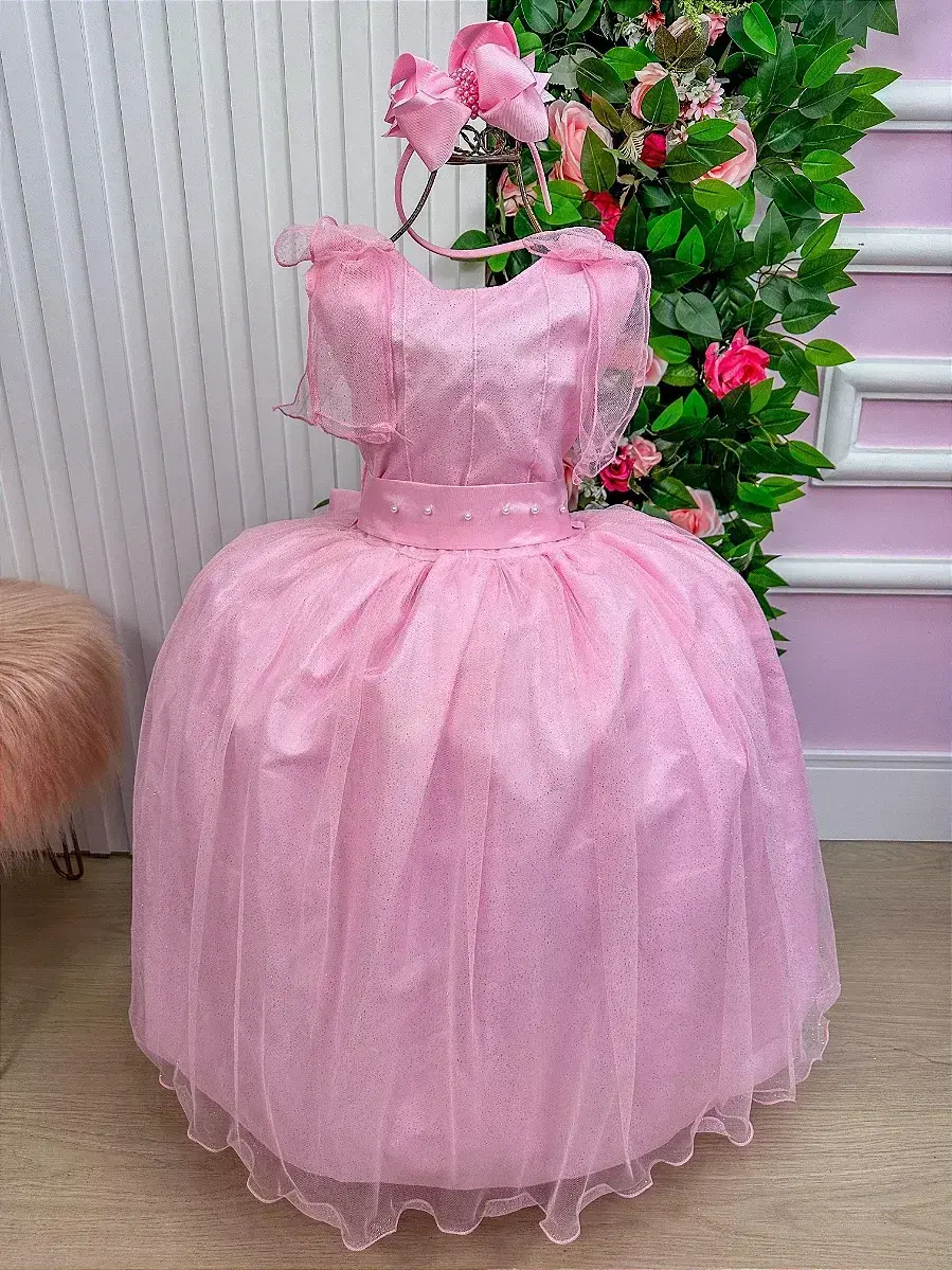 Vestido longo mel rosa, foto 2