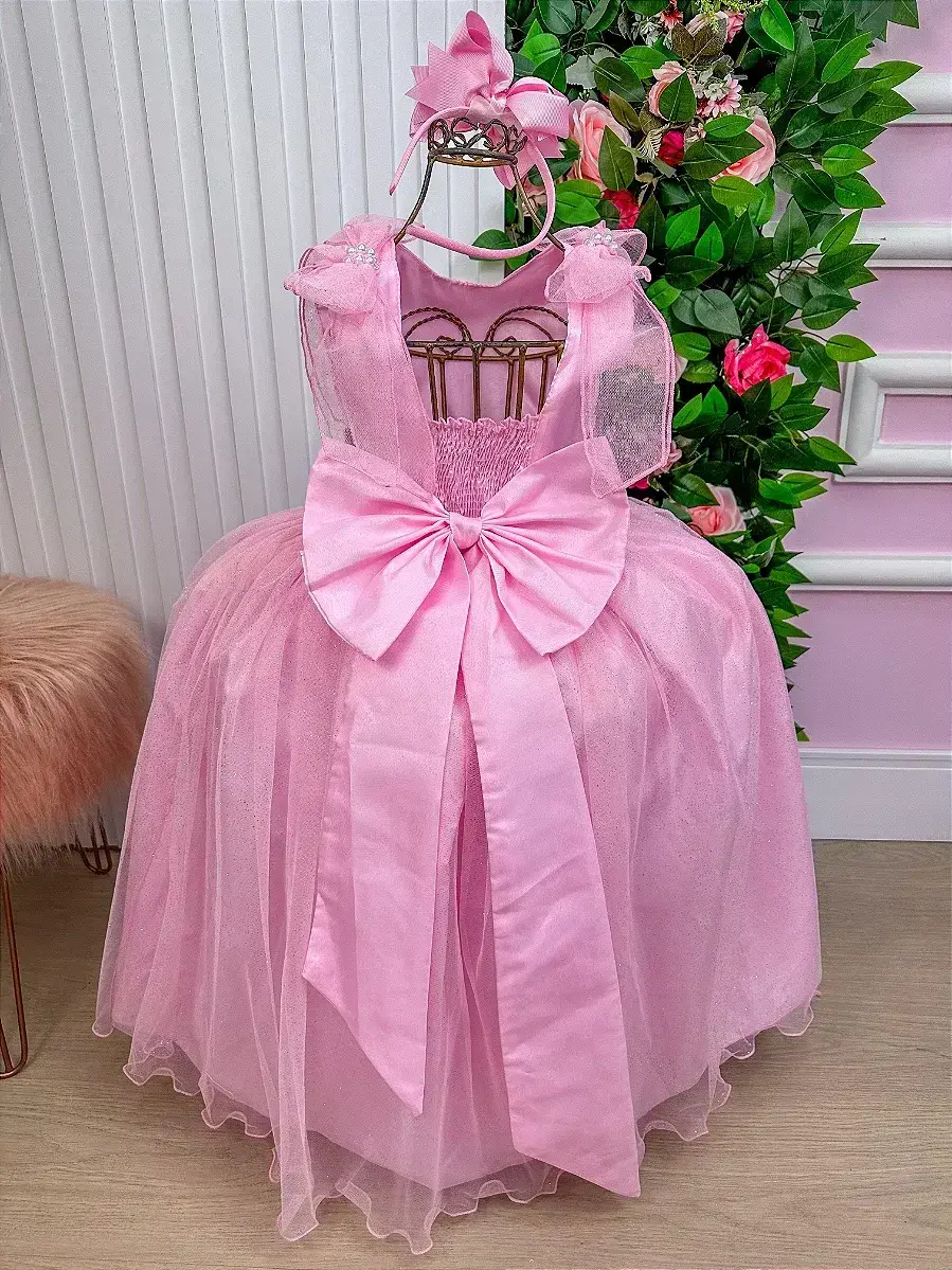 Vestido longo mel rosa, foto 5
