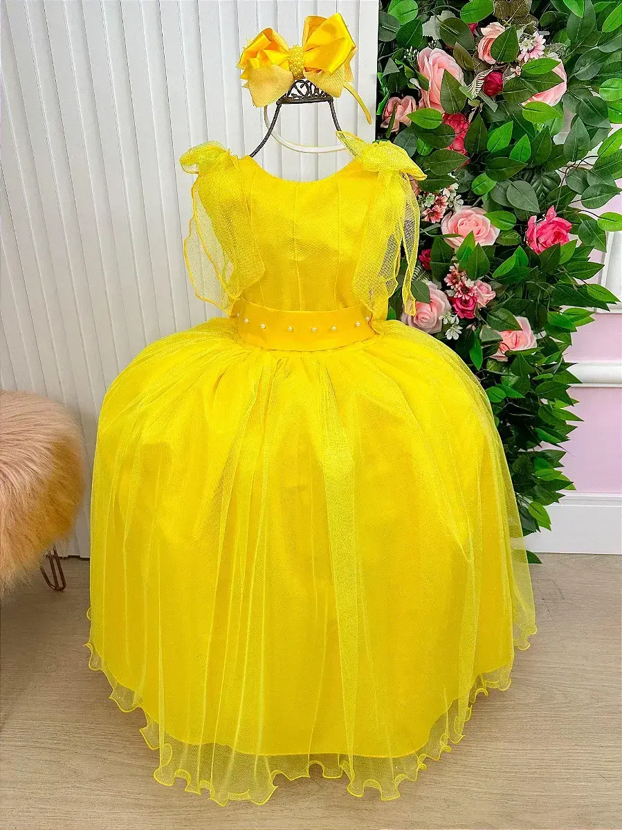 Vestido longo mel amarelo, foto 2