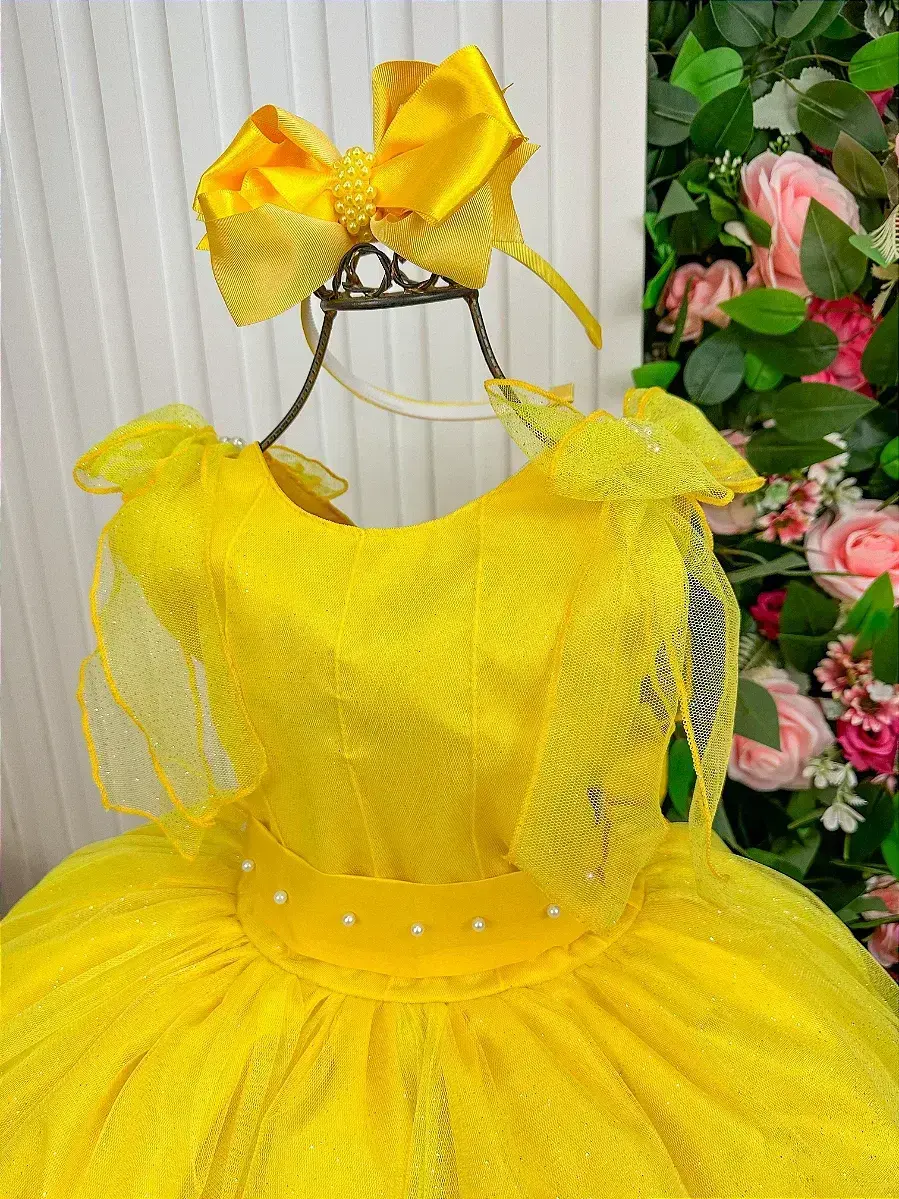 Vestido longo mel amarelo, foto 4