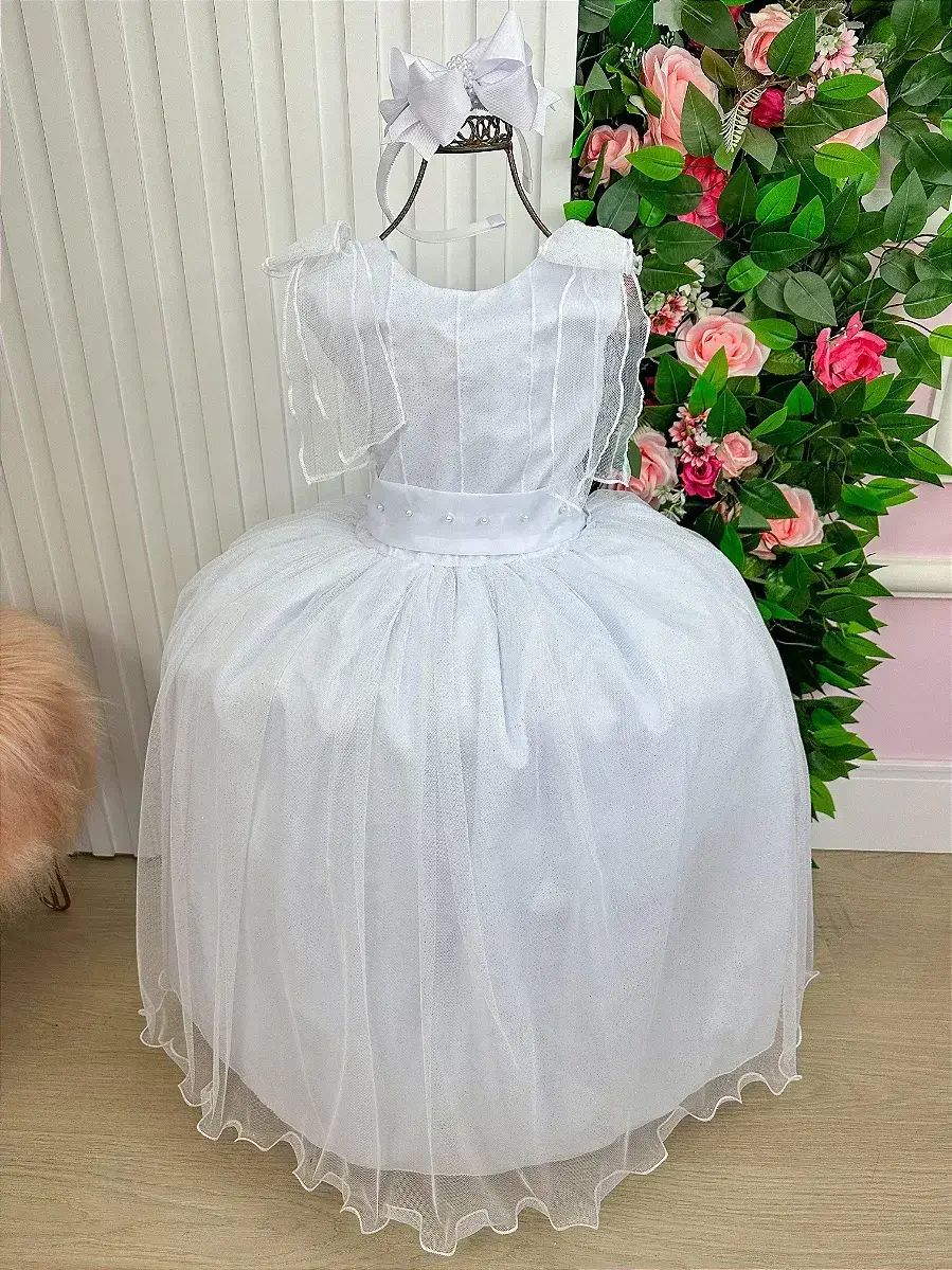 Vestido longo mel branco, foto 2