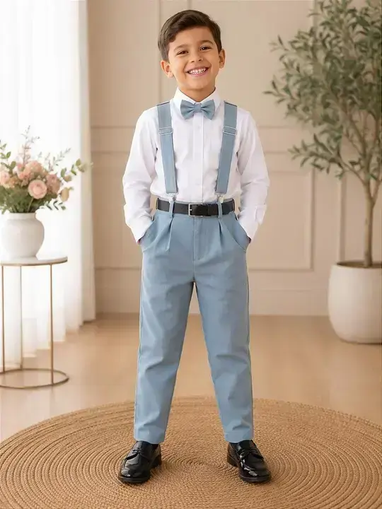 Conjunto leo suspensorio azul claro