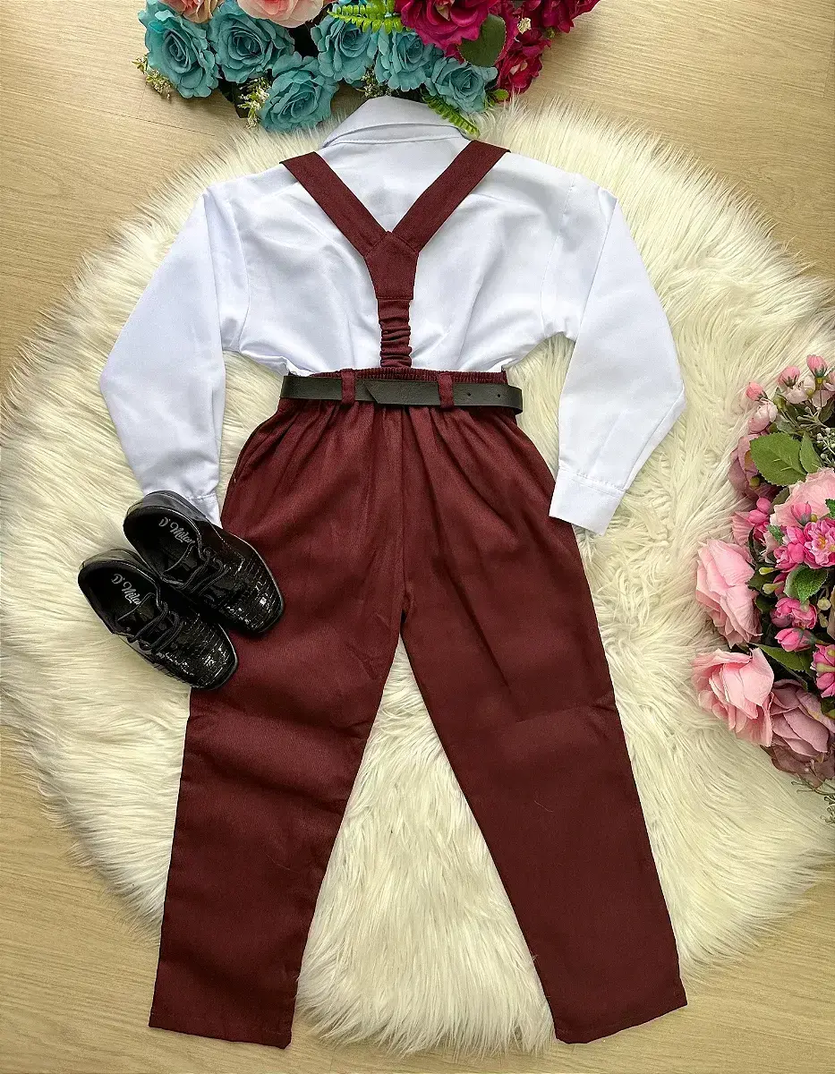 Conjunto leo suspensorio marsala, foto 4