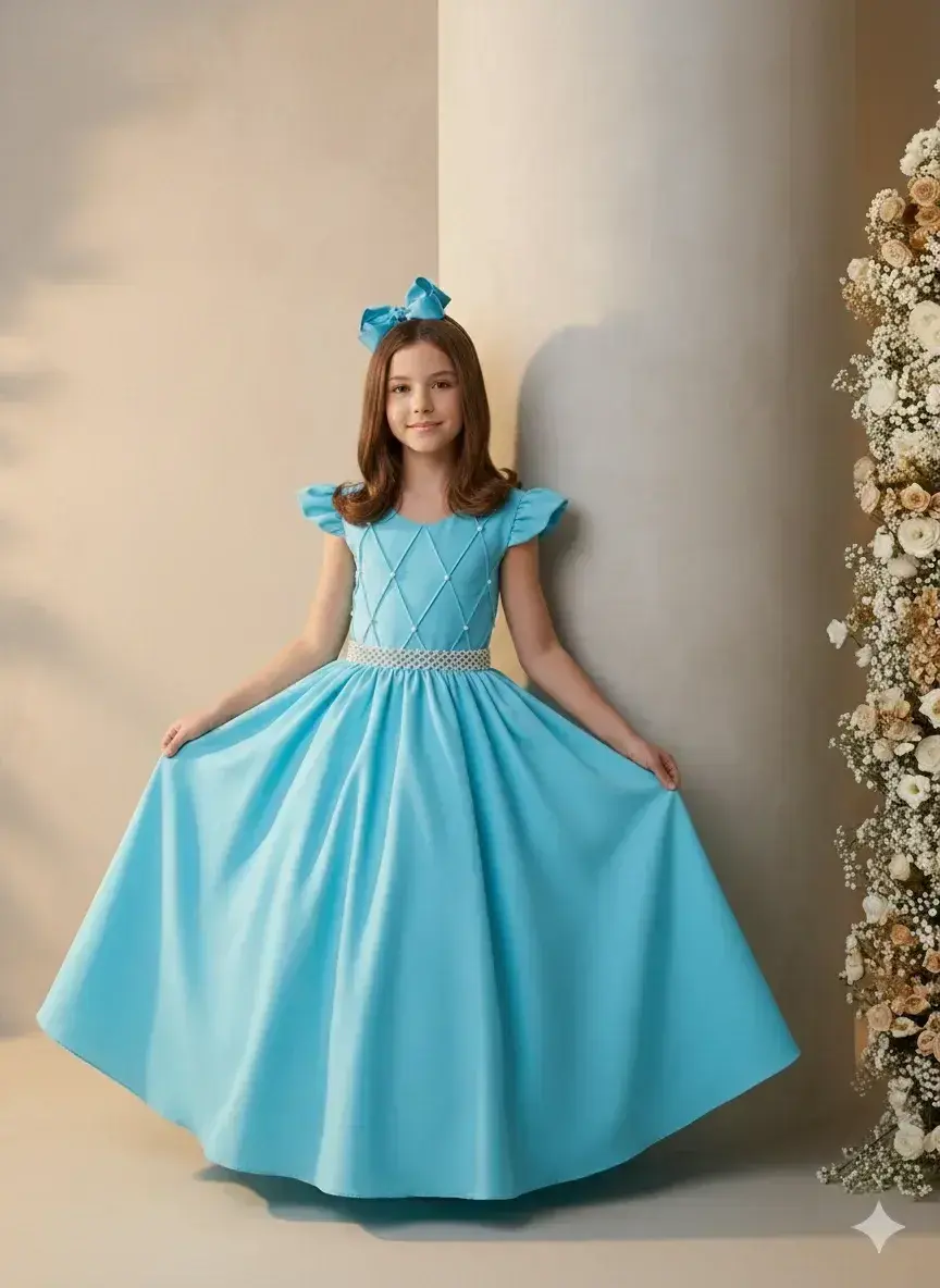 Vestido ariane longo azul tifanny, foto 2