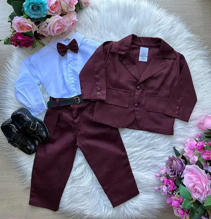 Conjunto social terno marsala