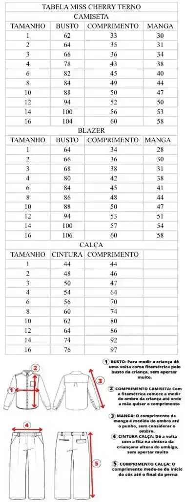 Guia de tamanhos