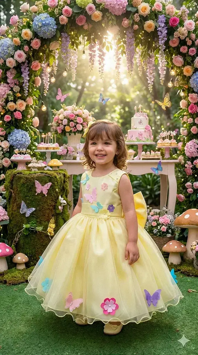Vestido anabel jardim encantado amarelo