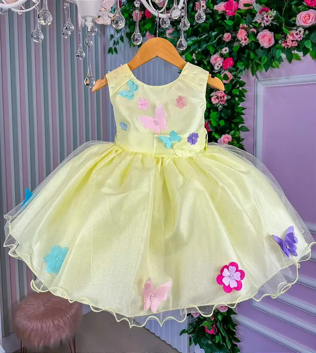 Vestido anabel jardim encantado amarelo, foto 3