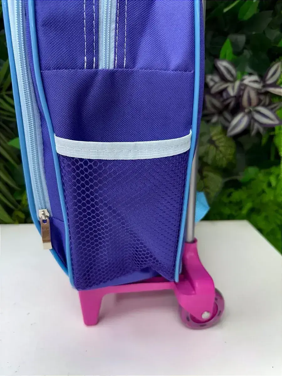 Mochila rodinhas Lilo e Stitch estojo de brinde, foto 7