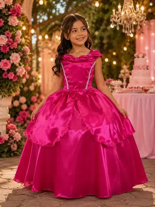 Fantasia longa princesa pink