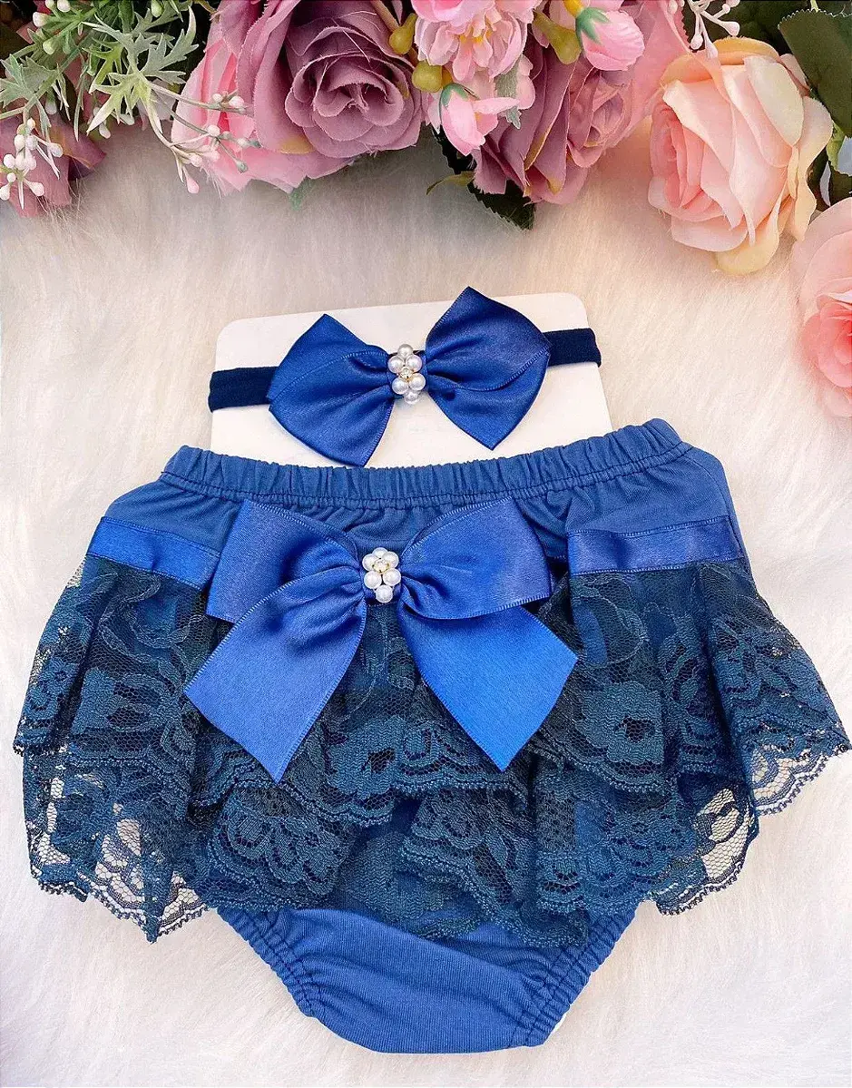 Kit bunda rica azul royal calcinha