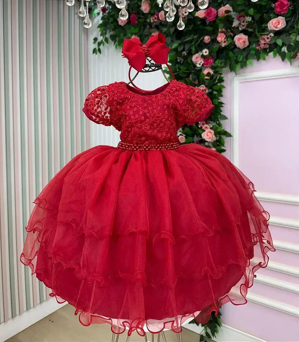 Vestido lavínia vermelho