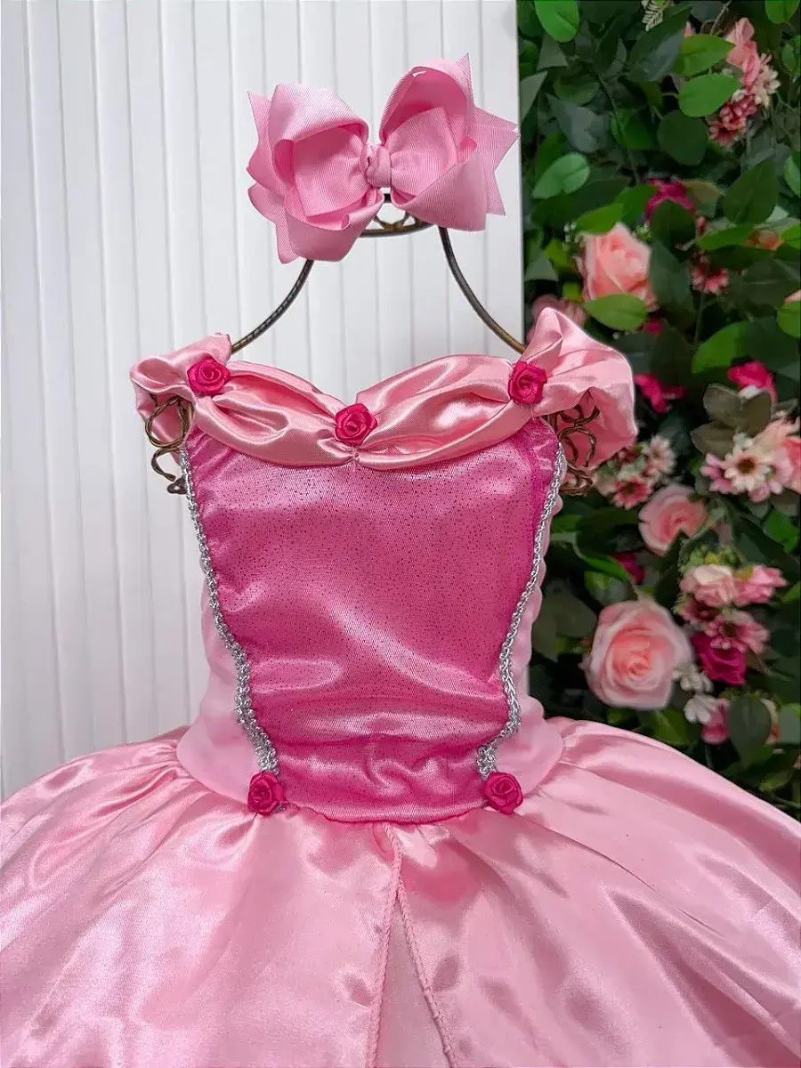 Fantasia longa princesa rosa, foto 4