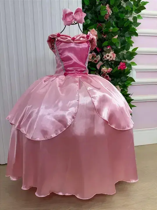 Fantasia longa princesa rosa