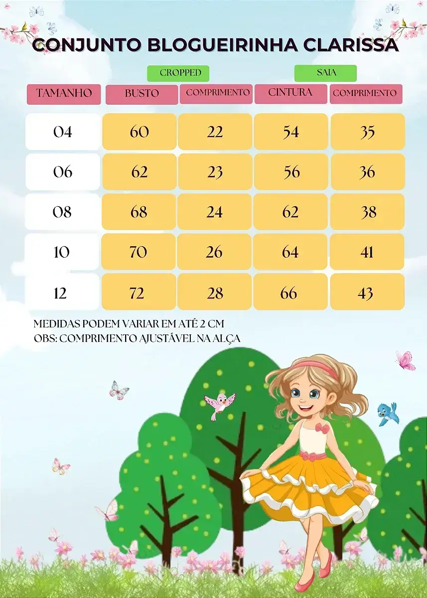 Guia de tamanhos