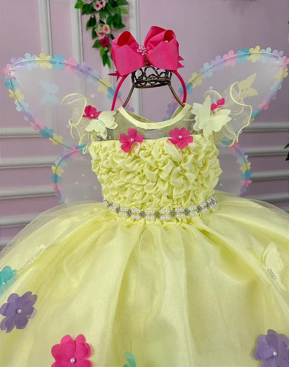 Vestido bia jardim encantado amarelo, foto 2