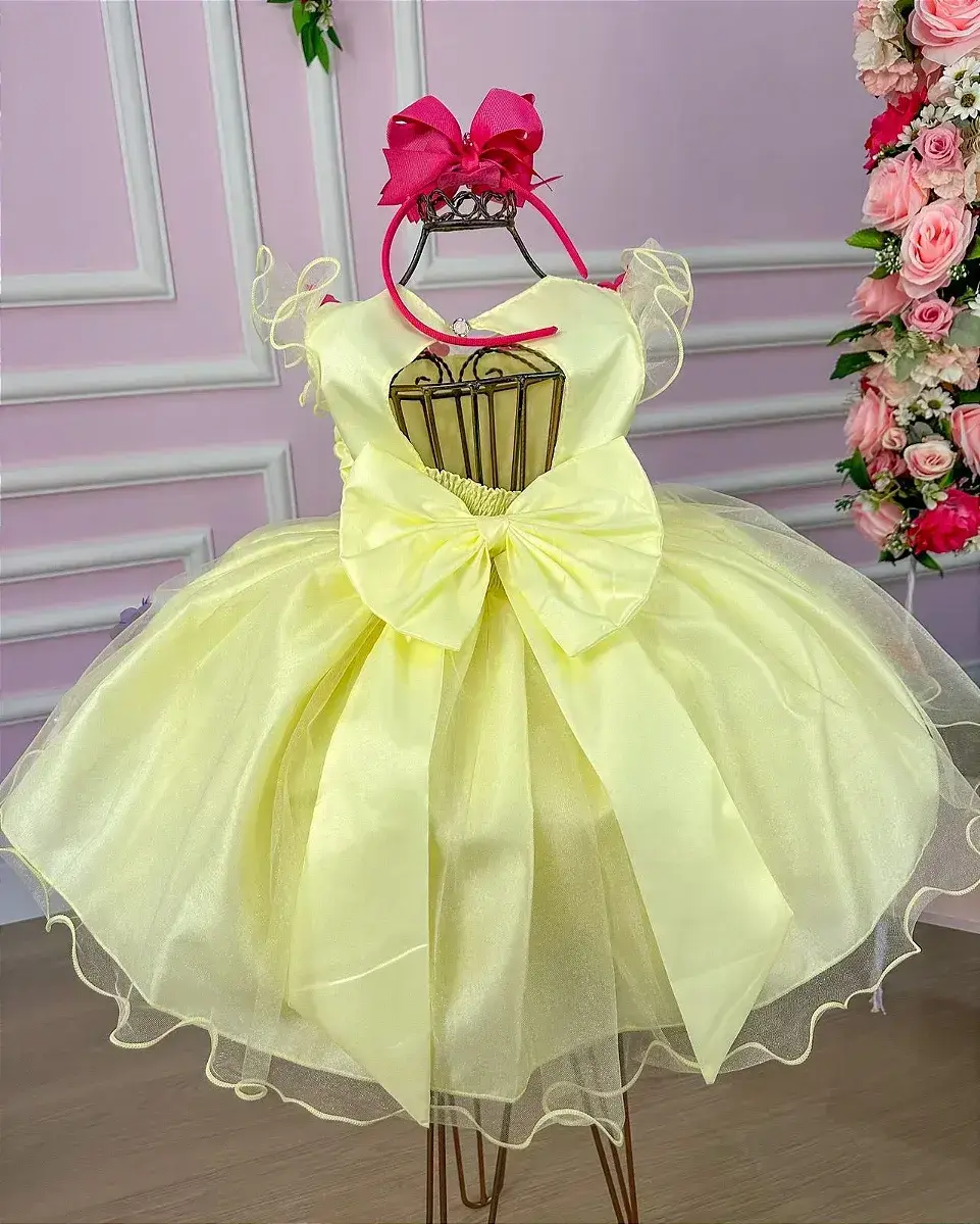 Vestido bia jardim encantado amarelo, foto 9