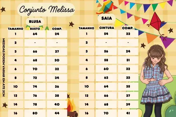 Guia de tamanhos