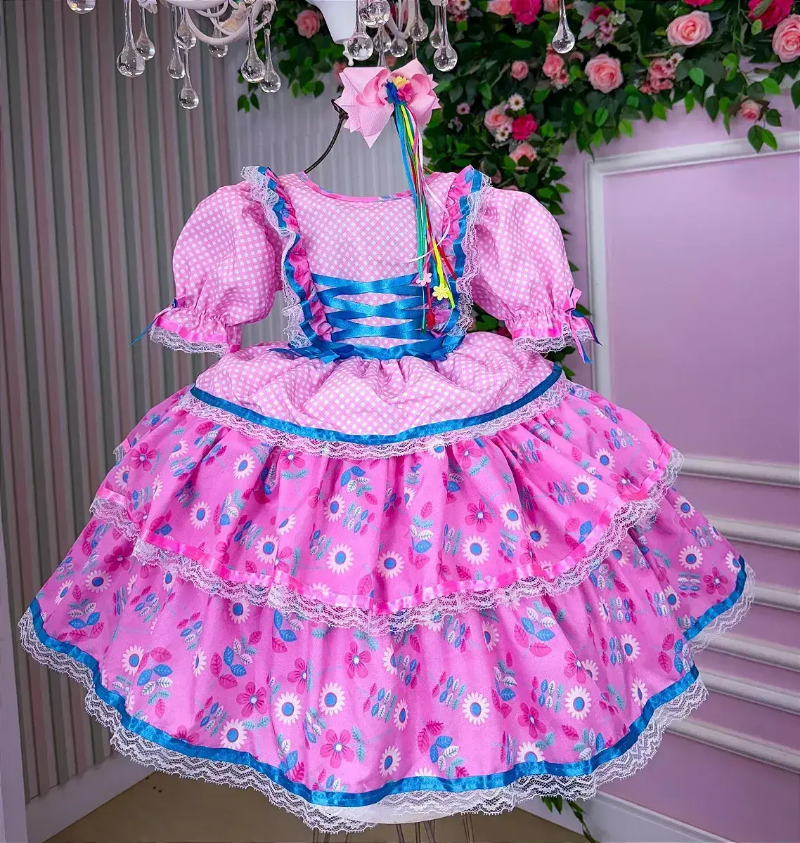 Vestido junino festa rosa, foto 3