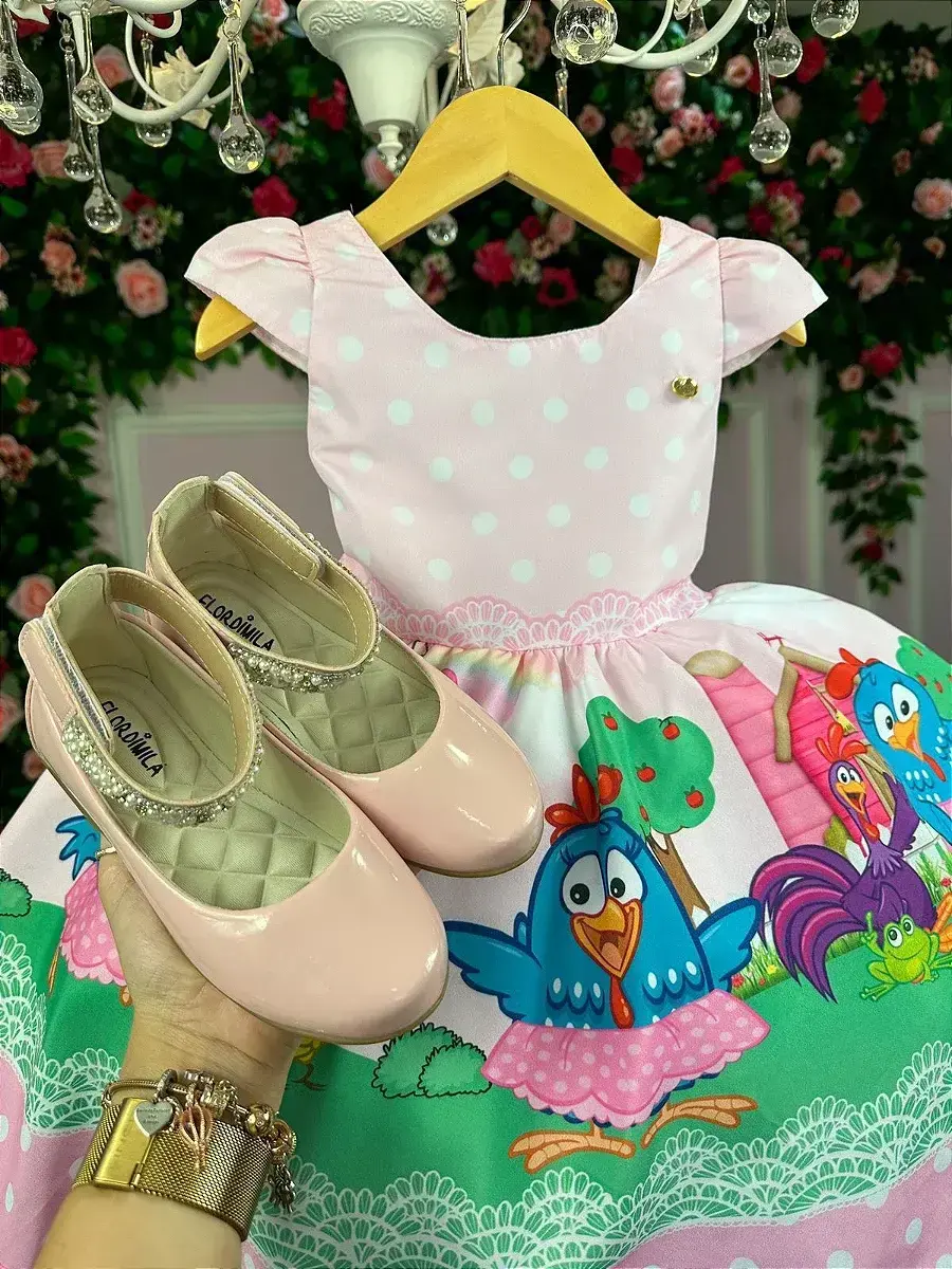 Vestido festa galinha pintadinha, foto 4