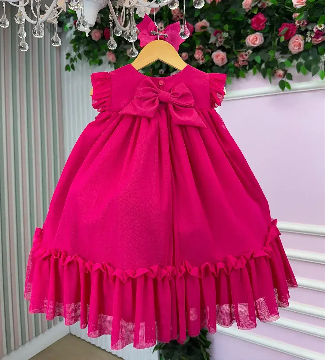Vestido jardim das borboletas baby liz pink, foto 7
