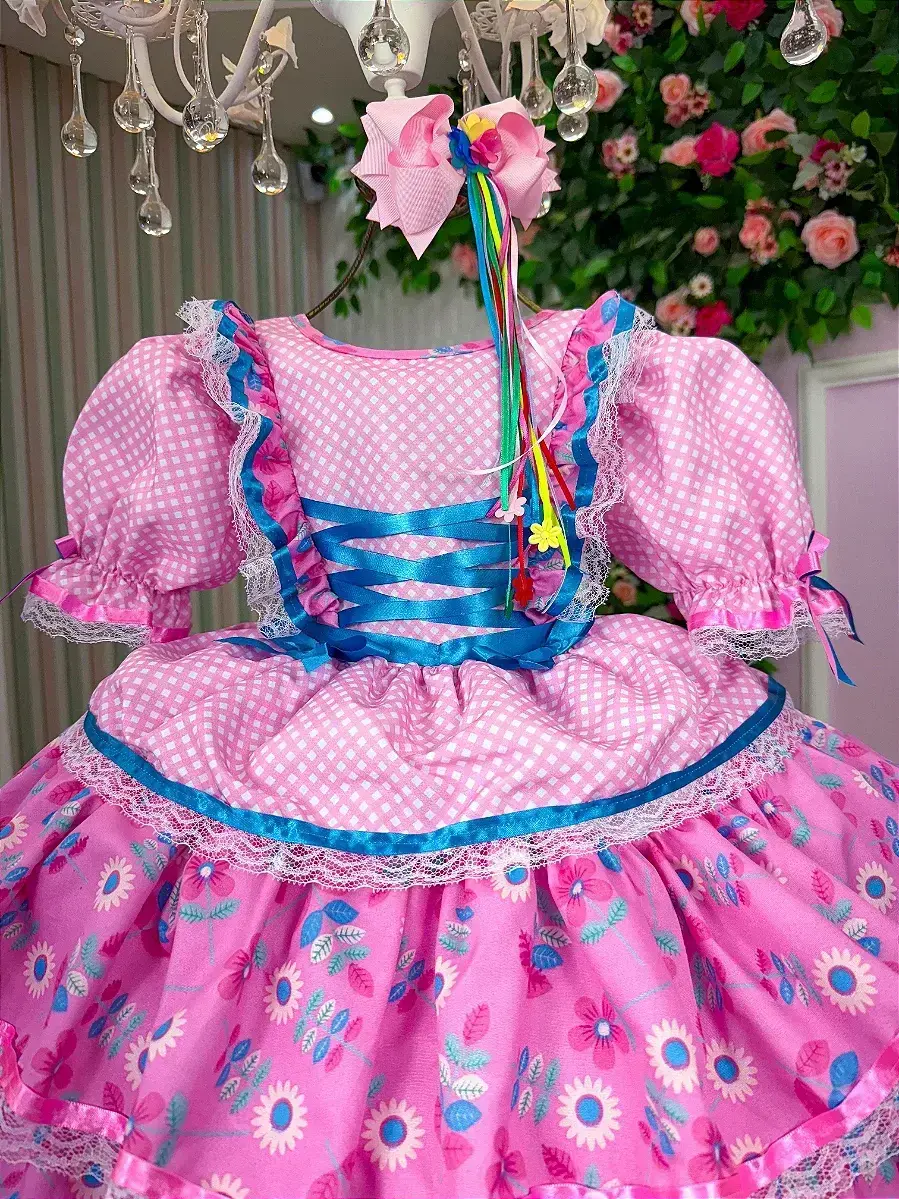 Vestido junino festa rosa, foto 5
