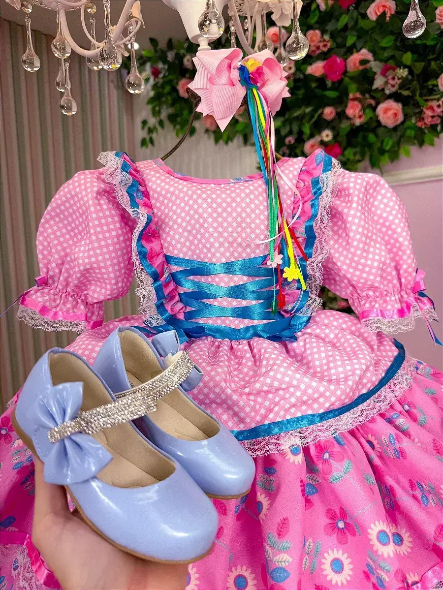 Vestido junino festa rosa, foto 6