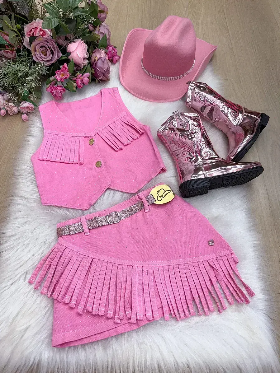 Conjunto Boiadeira maraisa rosa, foto 6