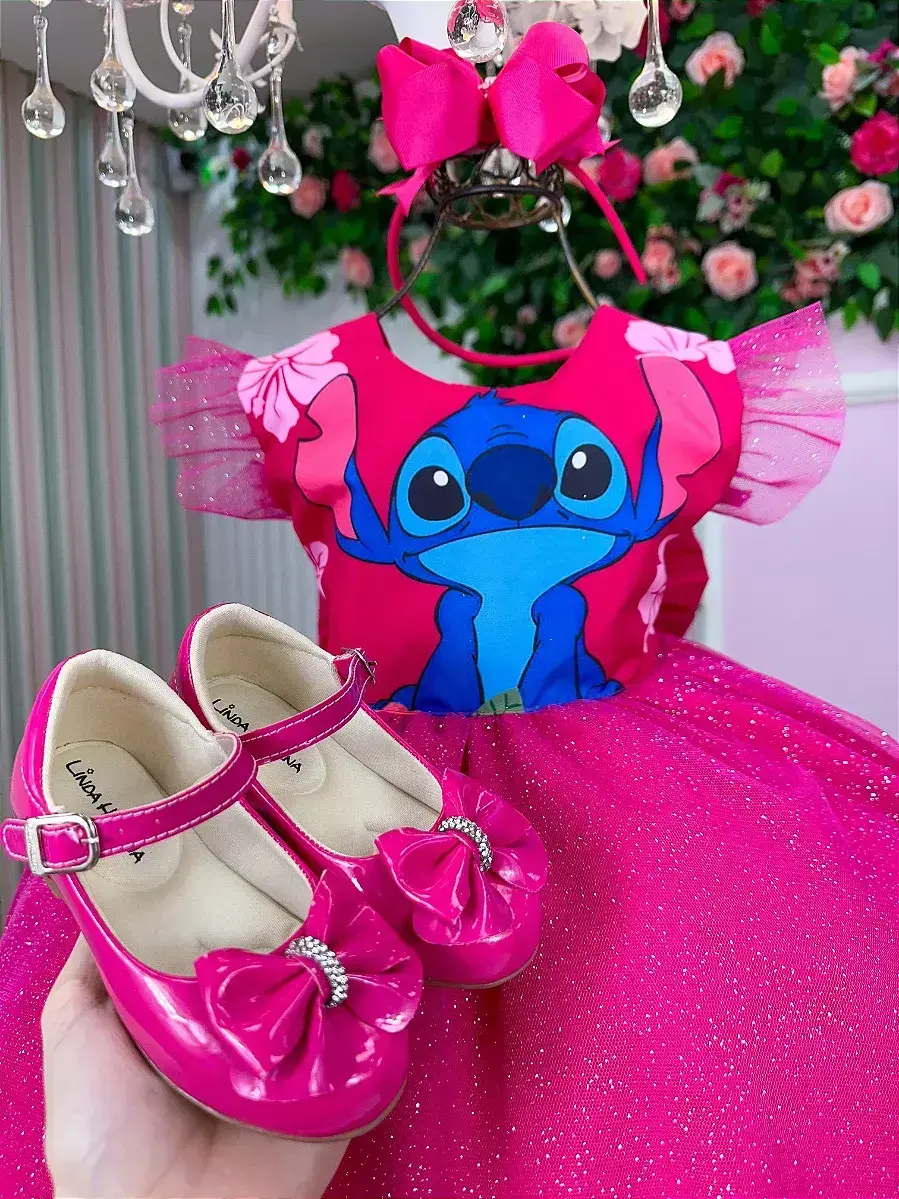 Vestido festa Lilo Stitch pink, foto 7