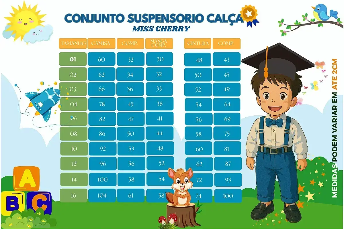 Guia de tamanhos