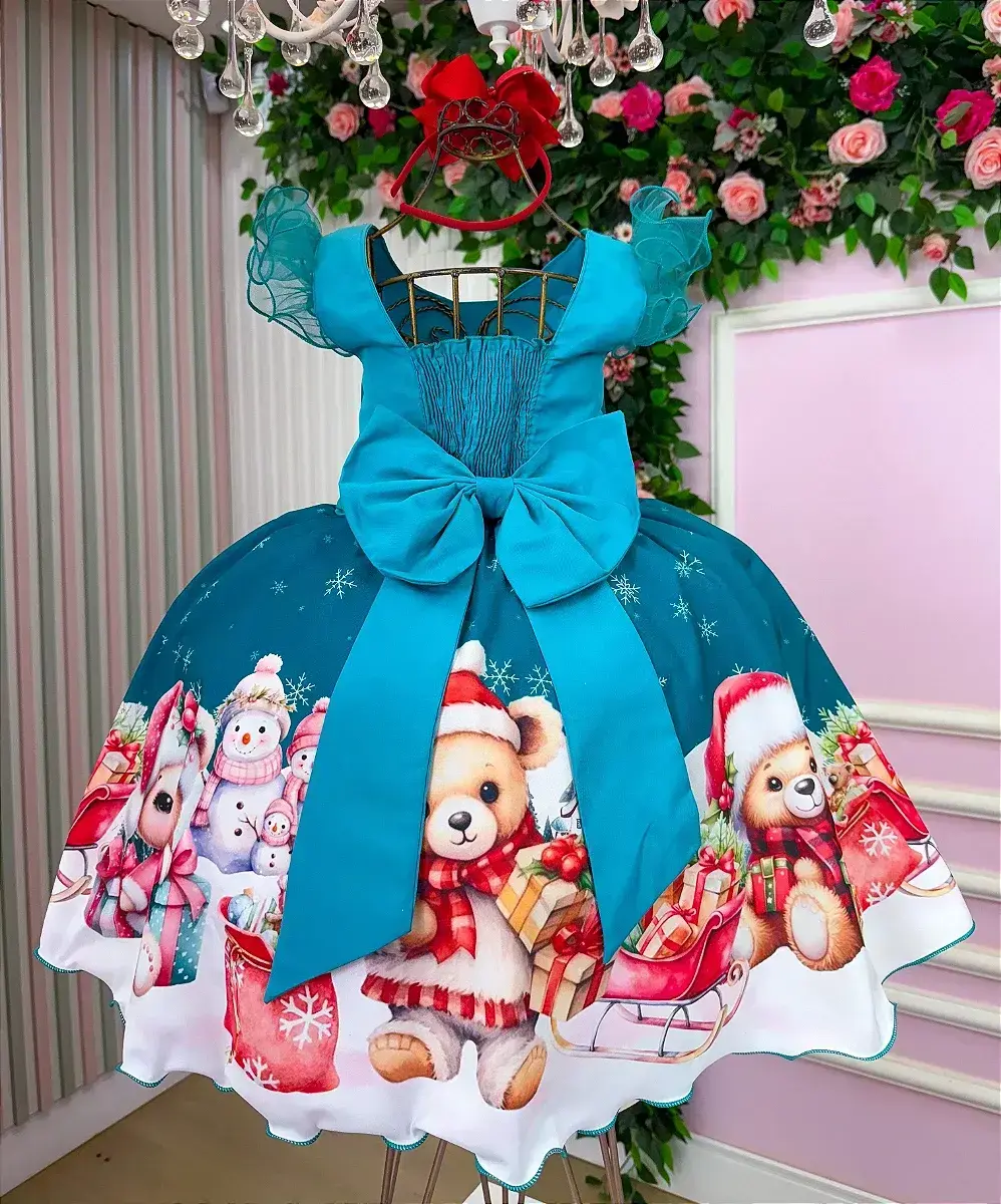 Vestido floco de neve verde Natal, foto 8