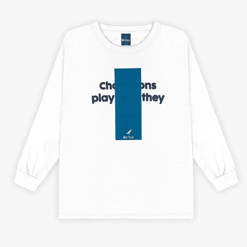 Camiseta manga longa com relevo reirex