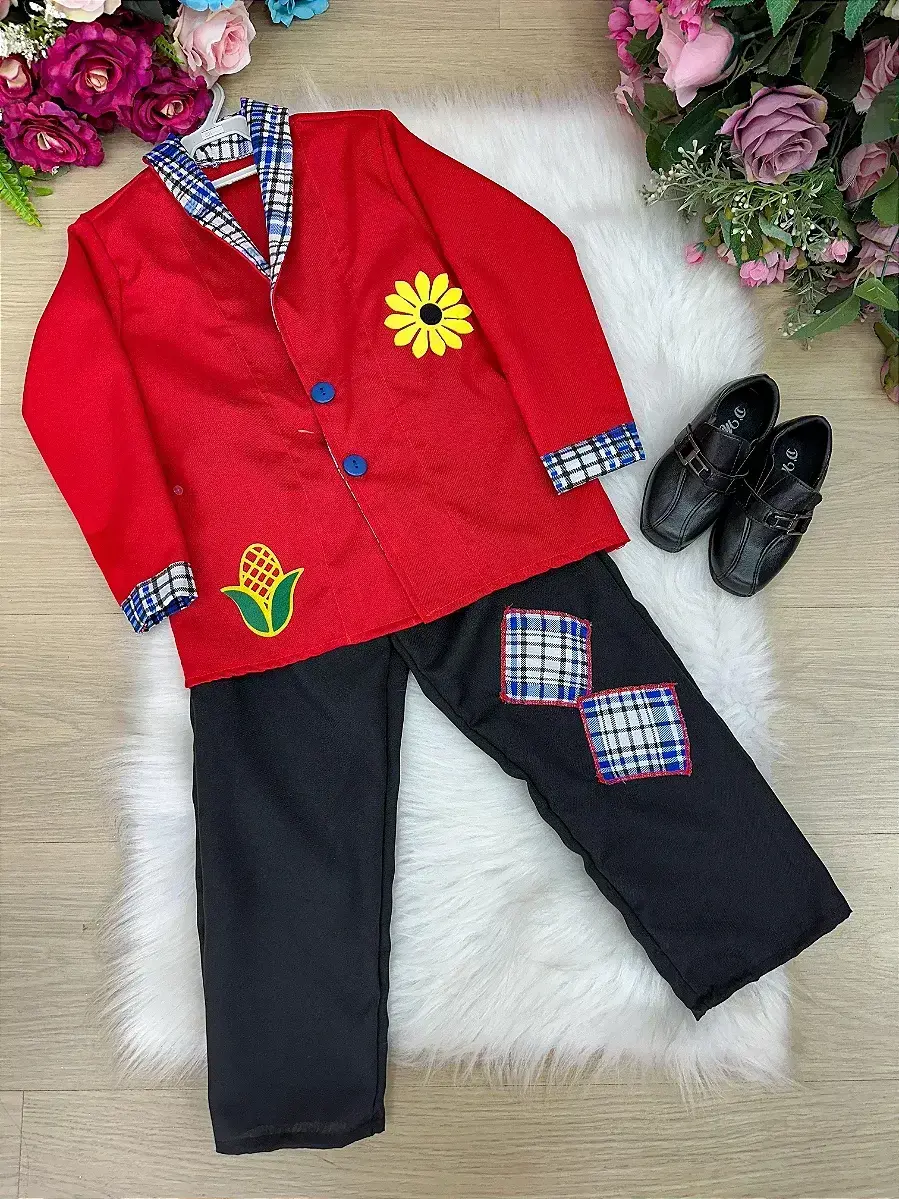 Conjunto junino seu terno vermelho, foto 7