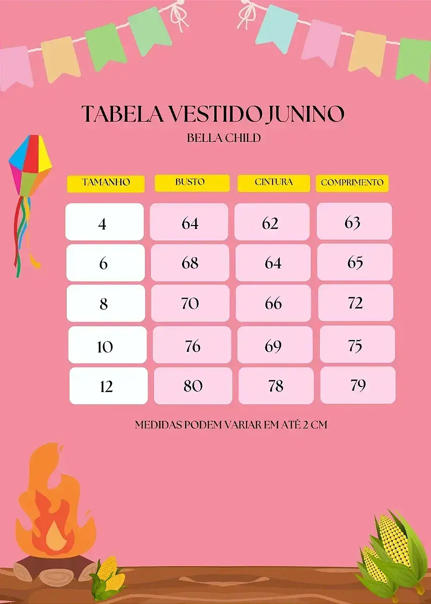 Guia de tamanhos