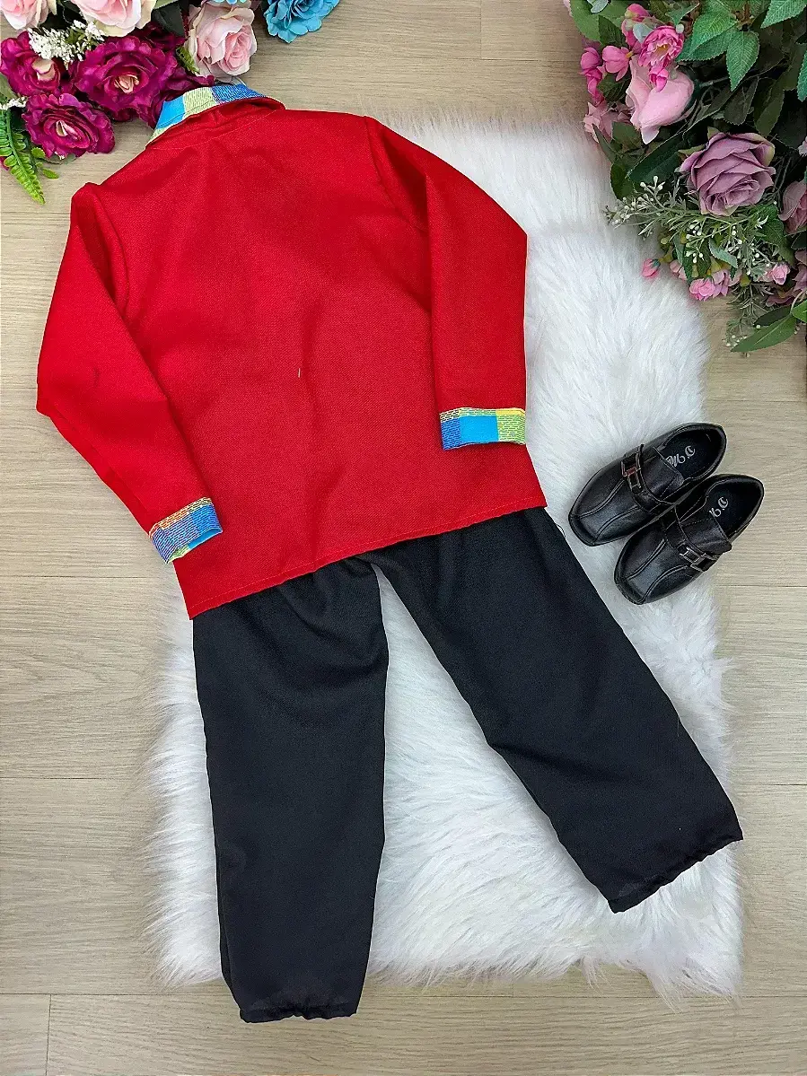 Conjunto junino seu zéca terno vermelho, foto 4