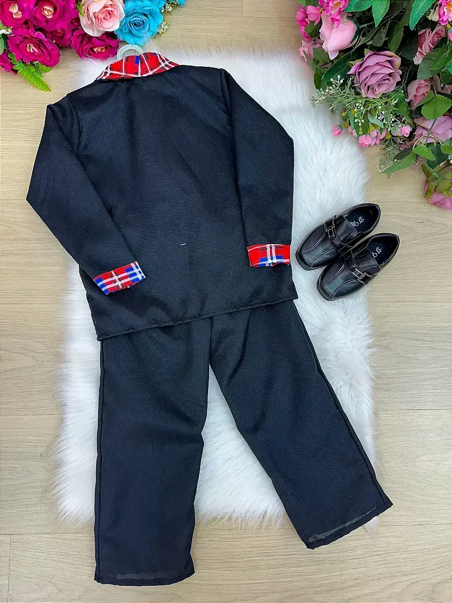 Conjunto junino seu juca terno preto, foto 9