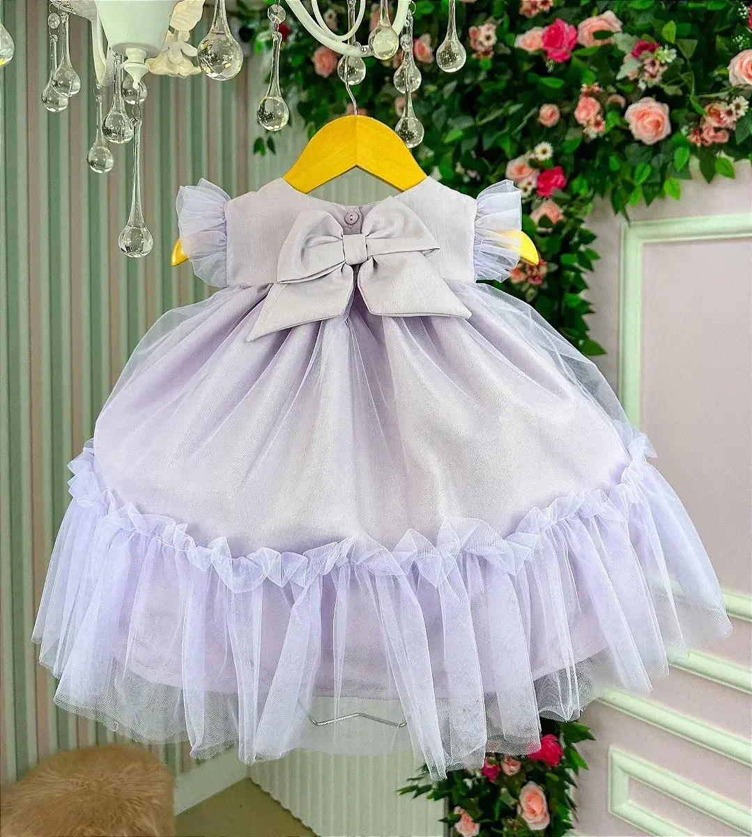 Vestido jardim das borboletas baby liz lilas, foto 5