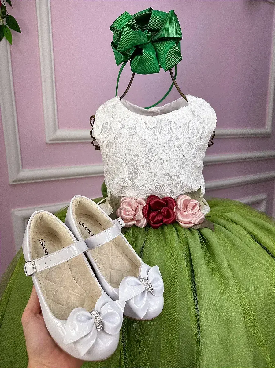 Vestido ivete peito off e saia verde, foto 3