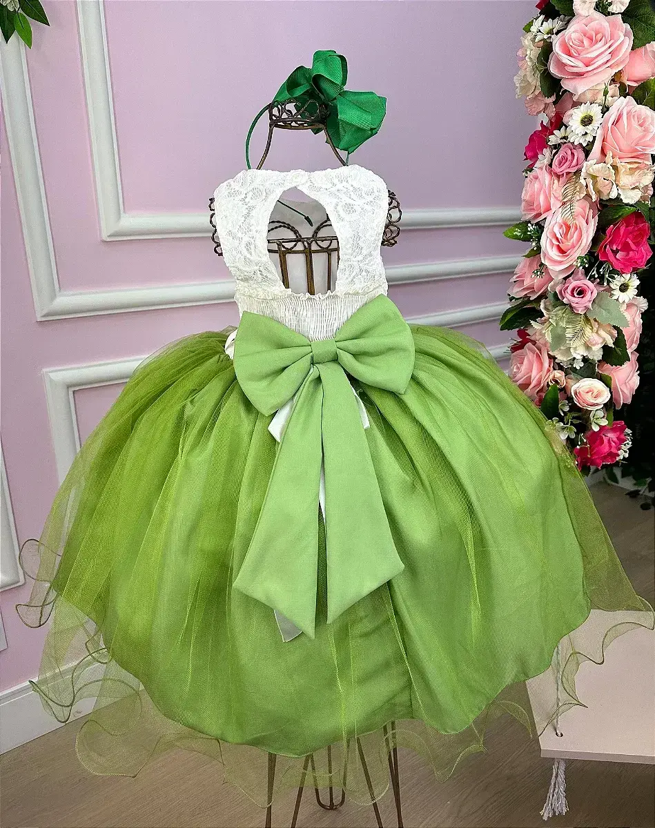 Vestido ivete peito off e saia verde, foto 4