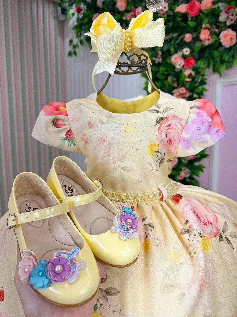 Vestido jardim encantado loise amarelo, foto 3