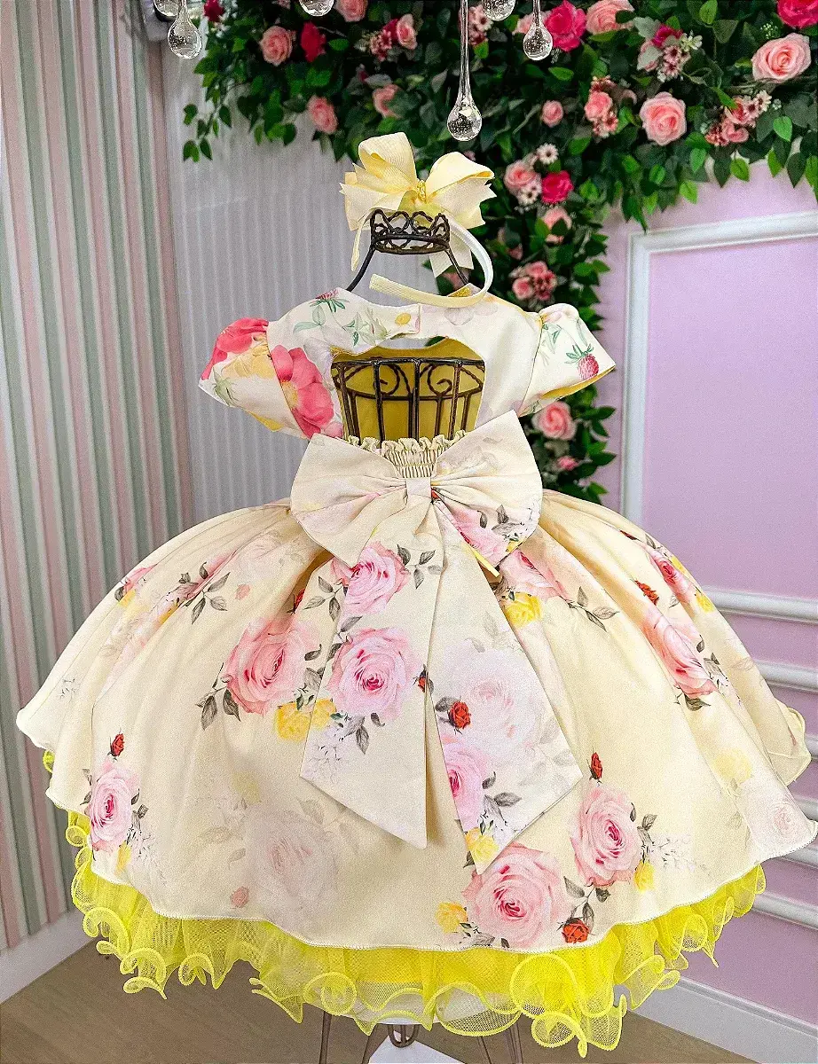 Vestido jardim encantado loise amarelo, foto 4
