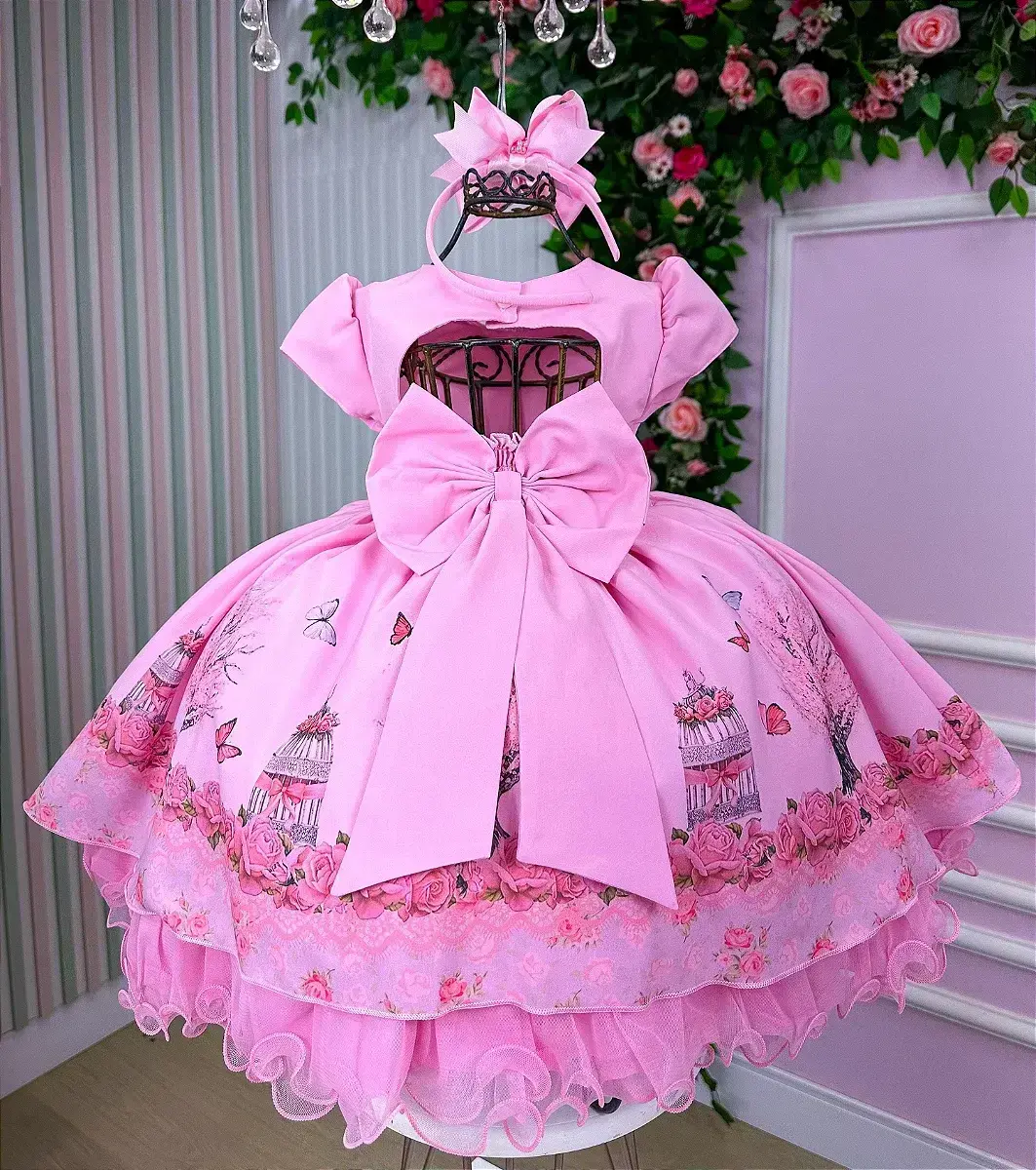Vestido bosque encantado rosa, foto 3