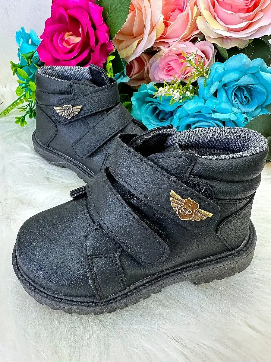Bota coturno masculina ortobaby preto
