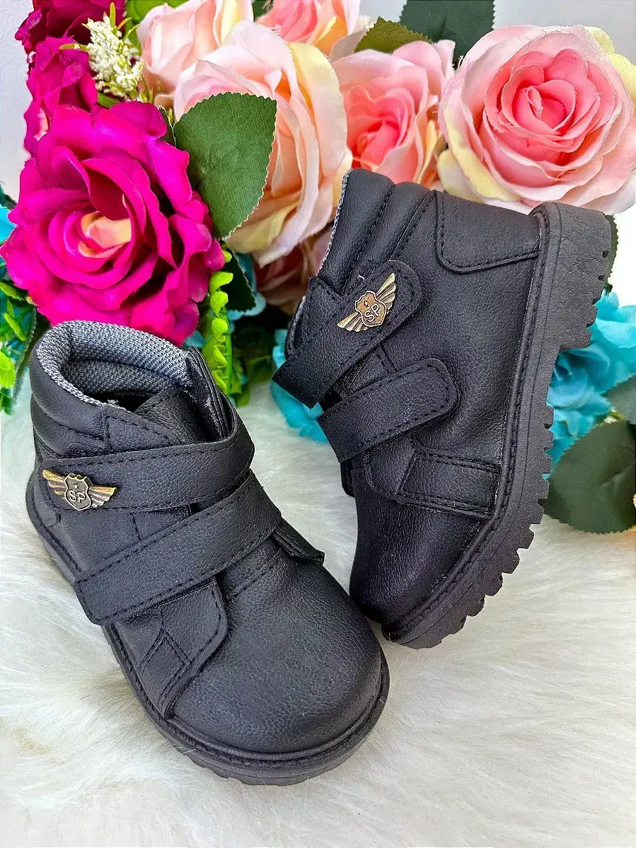 Bota coturno masculina ortobaby preto, foto 2