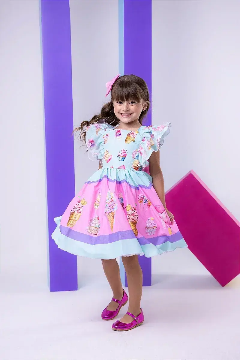 Vestido festa doces doceria candy